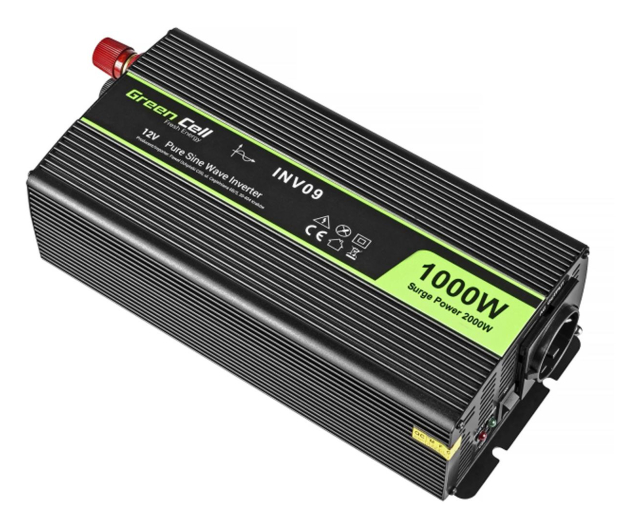 Green Cell Przetwornica 12V/230V 1000W/2000W Czysty sinus INV09 - 548221 - zdjęcie
